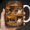 Personalized Chicken Coop Mug With Farm Fresh Design - Personalized Custom Coffee Mug - FARM026_MG