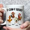 Personalized Chicken Squad Mug with Custom Names Funny Office Team Coffee Cup Gift