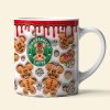 Personalized Christmas Cartoon Gingerbread Latte Coffee Mug 10ACDT0509024