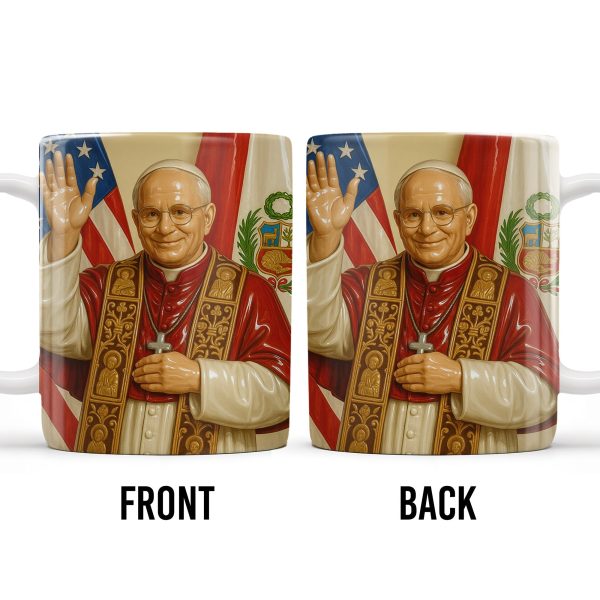 Personalized Coffee Mug With Religious Iconography And Flags - Personalized Custom Coffee Mug - FTH074_MG