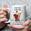 Personalized Couple Cartoon Ceramic Mug, 'I Love You I'm Keeping You' Cute Gift for Husband or Wife