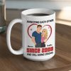 Personalized Couple Ceramic Mug - Cute Heart Cartoon for Morning Coffee, Unique Creative Gift for Husband or Wife