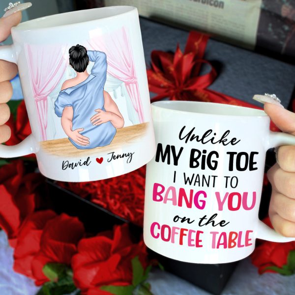 Personalized Couple Mug, I Want Bang You On The Coffee Table