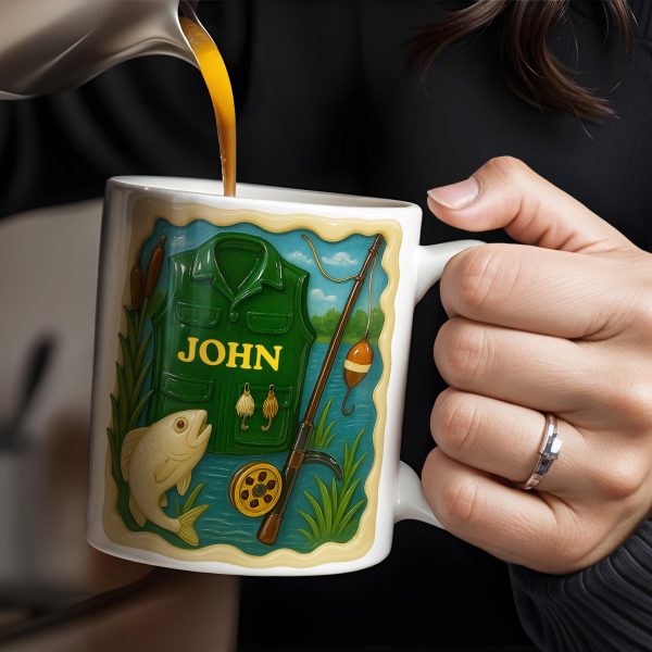 Personalized Custom Coffee Mug For Fishing Enthusiasts - Personalized Custom Coffee Mug - FISH001_MG