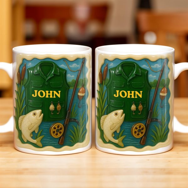Personalized Custom Coffee Mug For Fishing Enthusiasts - Personalized Custom Coffee Mug - FISH001_MG