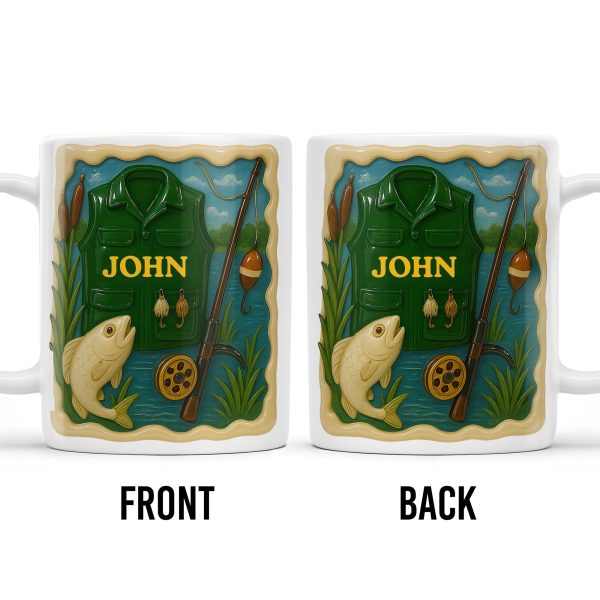 Personalized Custom Coffee Mug For Fishing Enthusiasts - Personalized Custom Coffee Mug - FISH001_MG