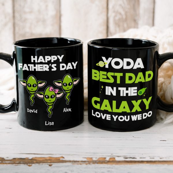 Personalized Dad Coffee Mug Best Dad In The Galaxy, Gift For Dad BLM-06HUHN300323