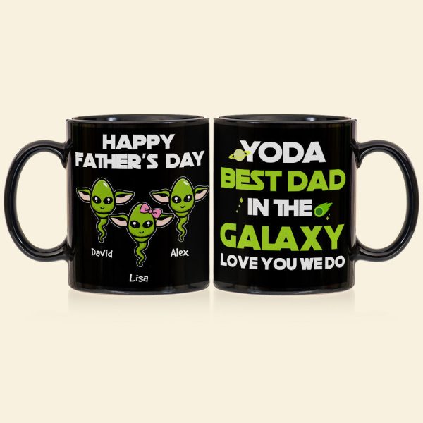 Personalized Dad Coffee Mug Best Dad In The Galaxy, Gift For Dad BLM-06HUHN300323