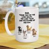 Personalized Dog Dad White Ceramic Mug with Funny Thank You Quote for Walks & Talks Unique Gift for Pet Dad