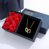 Personalized Double Heart Name Necklace in Stainless Steel
