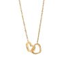 Personalized Double Heart Necklace with Rose Gift Box