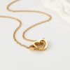 Personalized Double Heart Necklace with Rose Gift Box