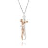 Personalized Embrace Couple Necklace Set