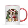 Personalized Farmhouse Couple Mug with Optional Pet Dog Cat, Christmas Gift for Him, Gift for Her