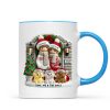 Personalized Farmhouse Couple Mug with Optional Pet Dog Cat, Christmas Gift for Him, Gift for Her