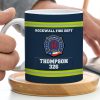 Personalized Firefighter White Edge-to-edge Mug With Custom Badge, Name & Number, Gift For Firefighter