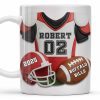 Personalized Football Team Pride Mug With Jersey and Helmet - Personalized Custom Coffee Mug - SPORT041_MG