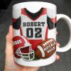 Personalized Football Team Pride Mug With Jersey and Helmet - Personalized Custom Coffee Mug - SPORT041_MG