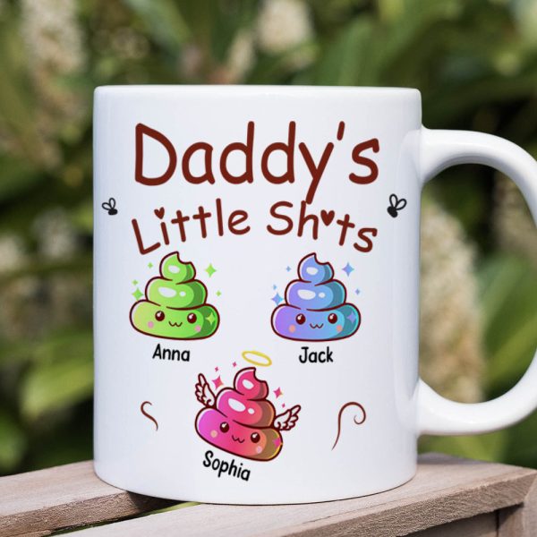 Personalized Funny Gifts For Mom/Dad Coffee Mug 05katn050225 Mommy's Little Sh*ts