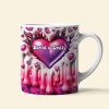 Personalized Gift For Couple Coffee Mug 3D Heart