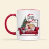 Personalized Gift for Couple, Naughty Couple On Sofa Christmas Coffee Mug 04toqn031024hh