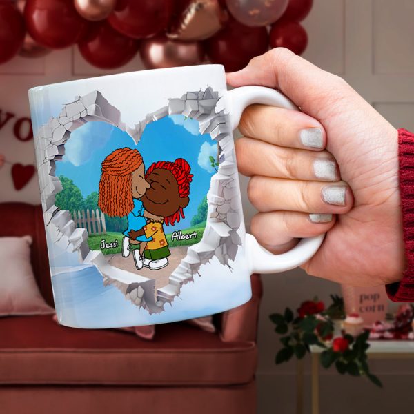 Personalized Gift For Couple Valentine Mug Cartoon Couple 01OHLU191224HG
