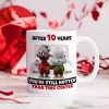 Personalized Gift For Couple White Mug Cartoon Characters Valentine 04OHLU181224
