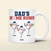 Personalized Gift For Dad Mug Dad's Home Runs