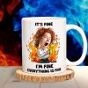 Personalized Gift For Office Workers White Mug Everything Is Fine 01TOLU030125