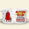Personalized Gifts For Autism Dad Coffee Mug Father's Day Super Dad And Kids 042TOMH240225PA