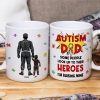 Personalized Gifts For Autism Dad Coffee Mug Father's Day Super Dad And Kids 042TOMH240225PA