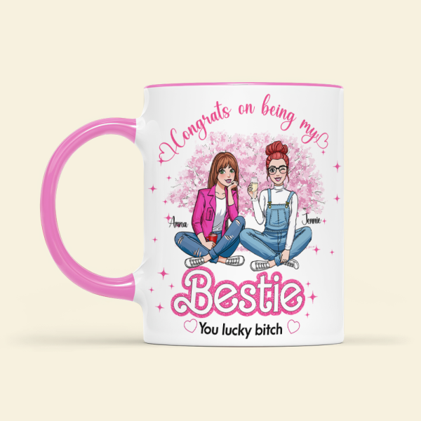 Personalized Gifts For Besties Accent Mug Congrats On Being My Best Friends 04KALU291124HH