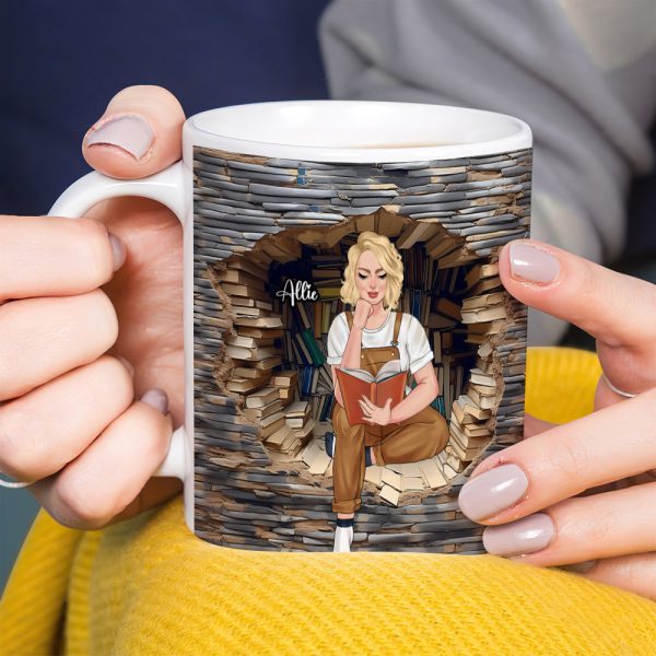 Personalized Gifts For Book Lovers Coffee Mug Reading Girl