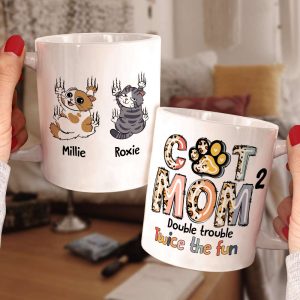Personalized Gifts For Cat Mom Coffee Mug 04QHDT230324 Mother's Day