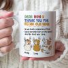 Personalized Gifts For Cat Mom Coffee Mug Thank You For Being Our Mom