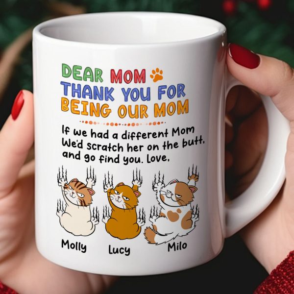 Personalized Gifts For Cat Mom Coffee Mug Thank You For Being Our Mom