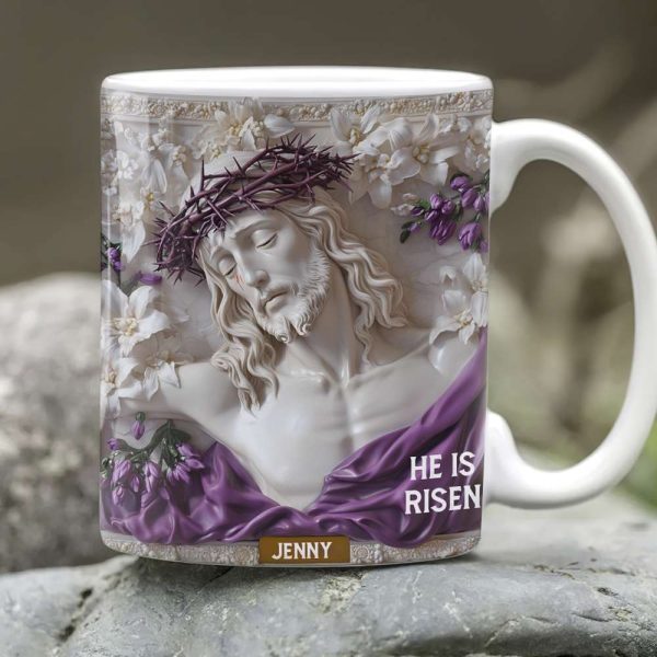 Personalized Gifts For Christian Coffee Mug, He Is Risen 01TGMH190225