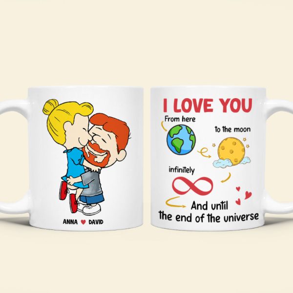 Personalized Gifts For Couple Coffee Mug 04totn020124hg Love You Until The End Of The Universe