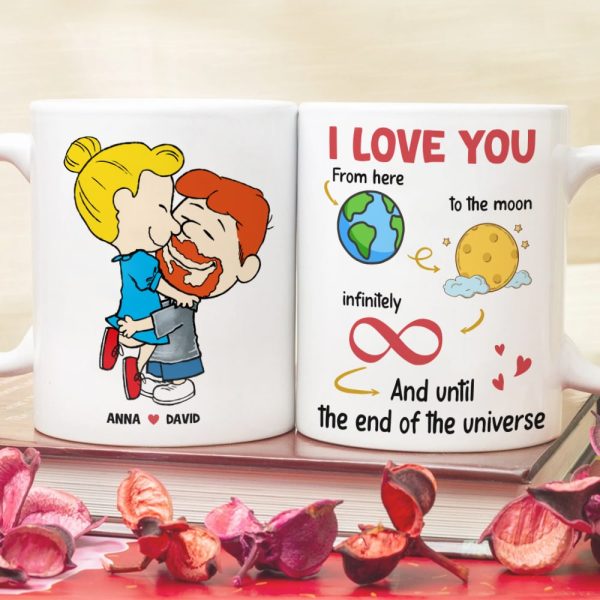 Personalized Gifts For Couple Coffee Mug 04totn020124hg Love You Until The End Of The Universe