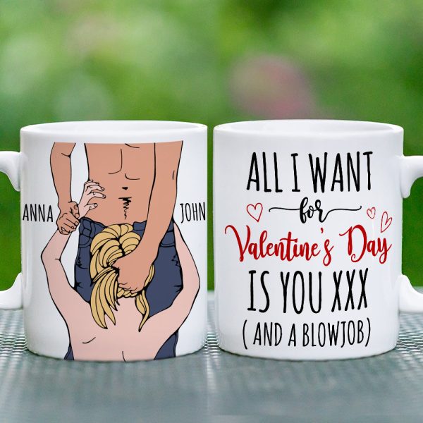 Personalized Gifts For Couple Coffee Mug All I Want For Valentine's Day Is You