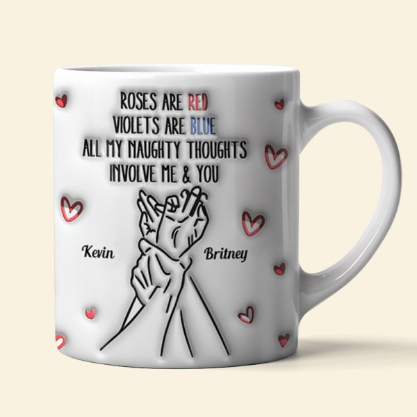 Personalized Gifts For Couple Coffee Mug All My Naughty Thoughts Involve Me & You