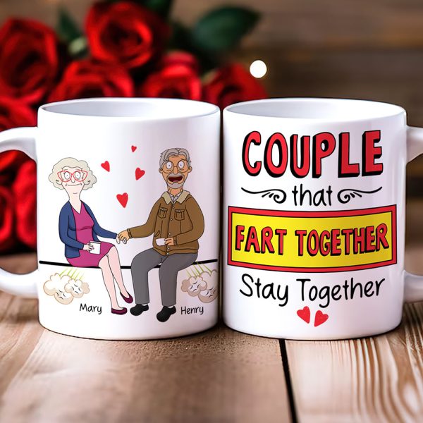 Personalized Gifts For Couple Coffee Mug Couple Fart Together 04OHQN110225PA