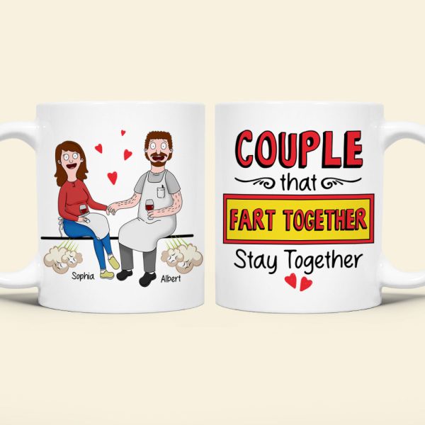 Personalized Gifts For Couple Coffee Mug Couple Fart Together 04OHQN110225PA