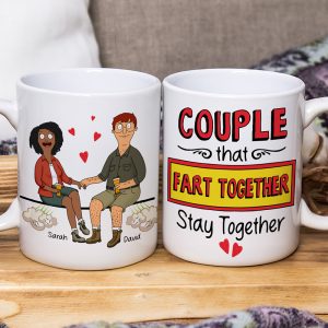 Personalized Gifts For Couple Coffee Mug Couple Fart Together 04OHQN110225PA