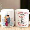 Personalized Gifts For Couple Coffee Mug I Love You More Most Always Forever