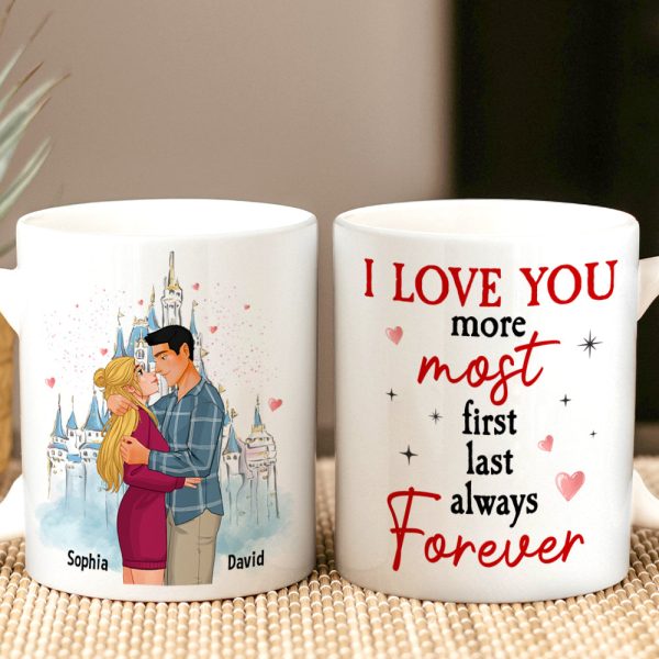Personalized Gifts For Couple Coffee Mug I Love You More Most Always Forever