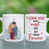 Personalized Gifts For Couple Coffee Mug I Love You More Most Always Forever