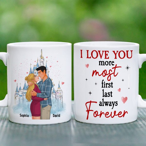 Personalized Gifts For Couple Coffee Mug I Love You More Most Always Forever
