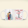 Personalized Gifts For Couple Coffee Mug I Love You More Most Always Forever