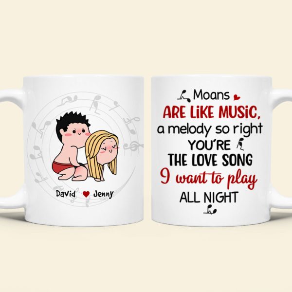 Personalized Gifts For Couple Coffee Mug Moans Are Like Music